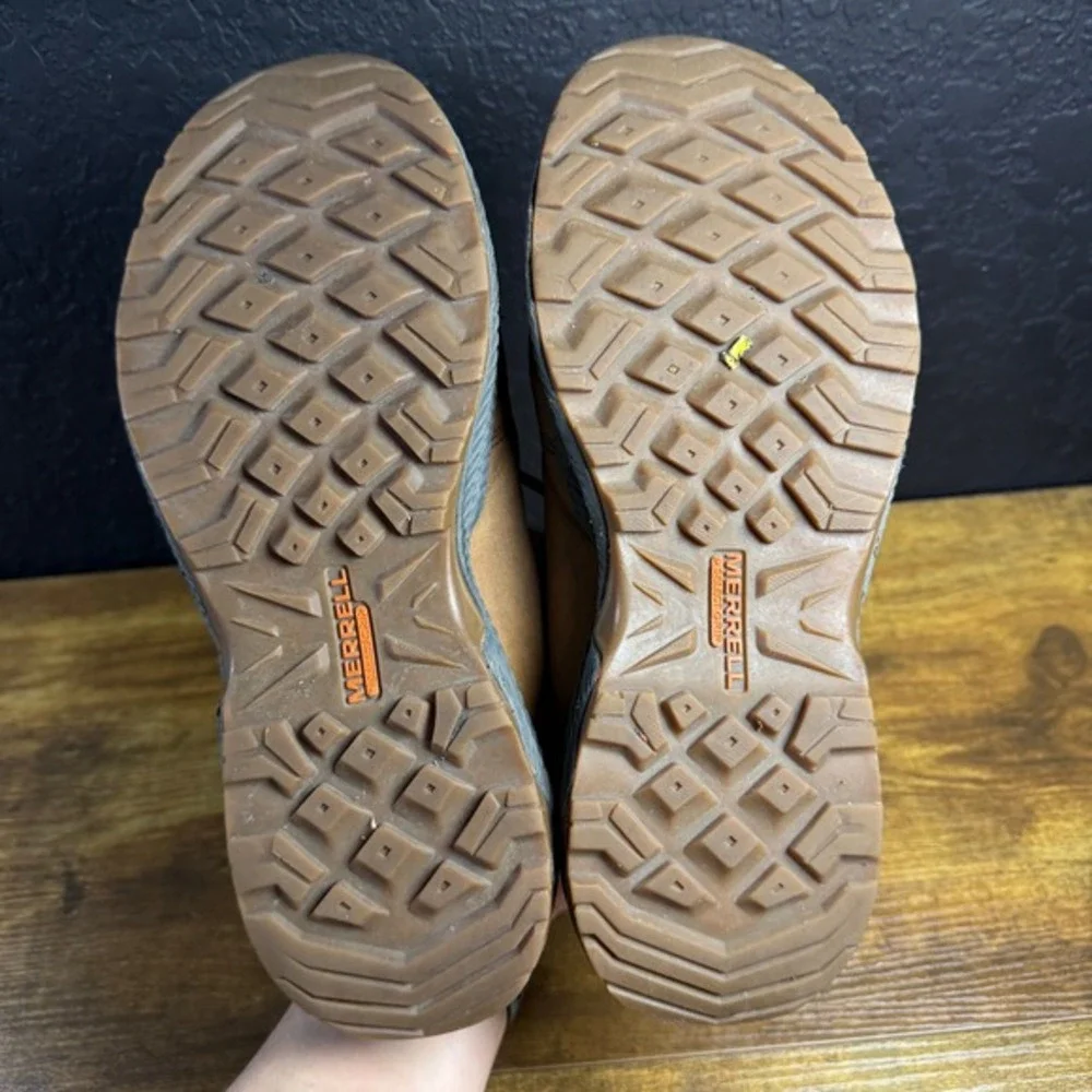 Merrell‎ J99641 Brown Leather Hiking Shoes Mens 9